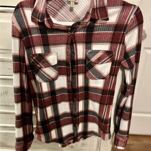 Plaid Button-Up Shirt
